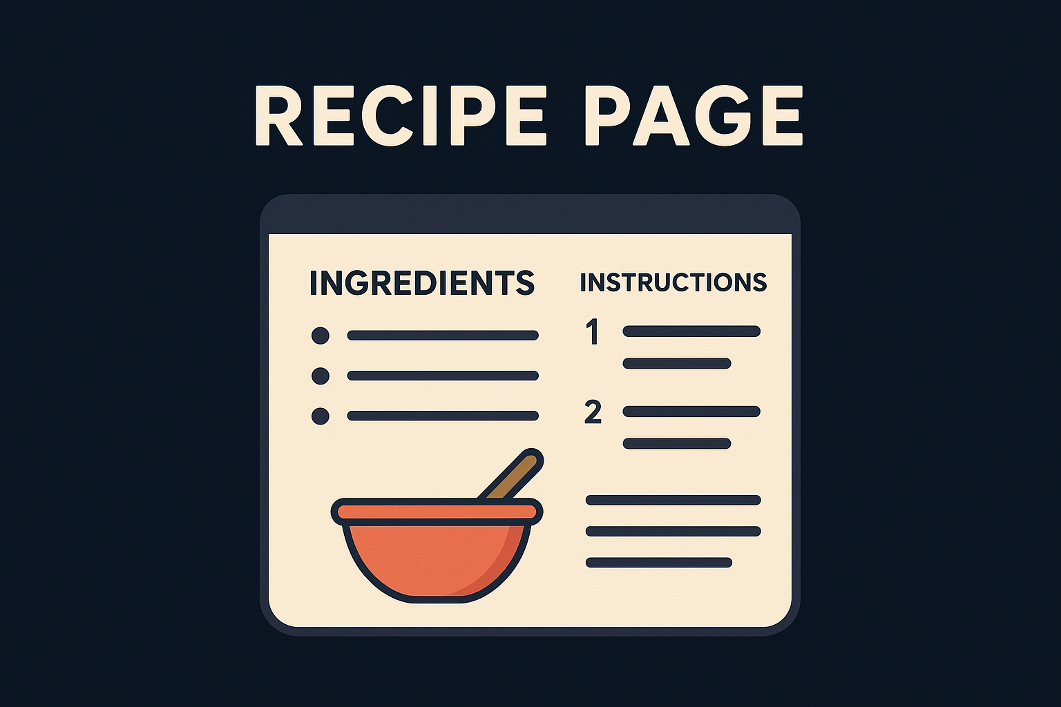 Recipe page project